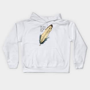 National Native American Heritage Month: Eagle Feather, "Our first teacher is our own heart" – Cheyenne Proverb Kids Hoodie